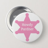 Fertigen Sie rosa Sheriff-Abzeichen besonders an Button (Vorne & Hinten)