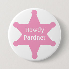 Fertigen Sie rosa Sheriff-Abzeichen besonders an Button