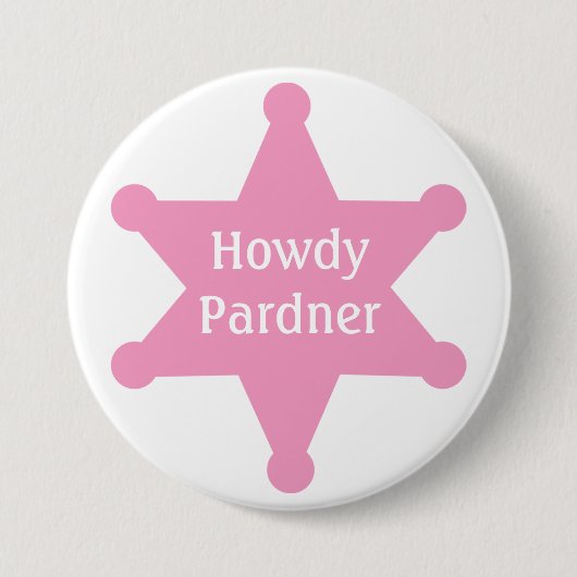 Fertigen Sie rosa Sheriff-Abzeichen besonders an Button (Vorderseite)