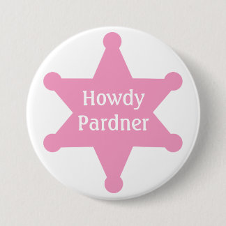 Fertigen Sie rosa Sheriff-Abzeichen besonders an Button