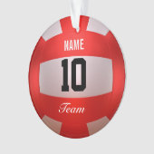 Fertigen Sie roten Volleyball besonders an Ornament (Vorderseite)