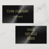 Fertigen Sie schwarzes metallisches Visitenkarte (Vorne/Hinten)