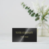 Fertigen Sie schwarzes metallisches Visitenkarte (Stehend Vorderseite)