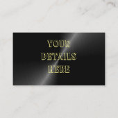 Fertigen Sie schwarzes metallisches Visitenkarte (Rückseite)