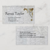 Fertigen Sie Seiten Granit-Papier u. Goldklammer Visitenkarte (Vorne/Hinten)