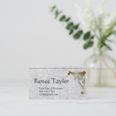 Fertigen Sie Seiten Granit-Papier u. Goldklammer Visitenkarte (Stehend Vorderseite)