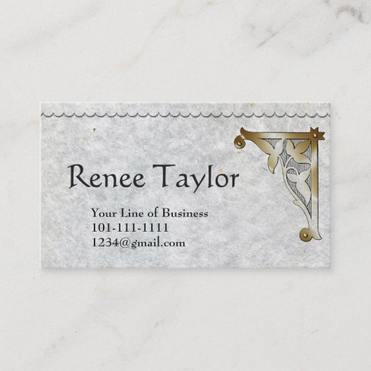 Fertigen Sie Seiten Granit-Papier u. Goldklammer Visitenkarte (Vorderseite)