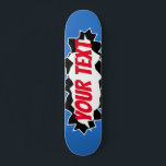 Fertigen Sie Skateboard<br><div class="desc">Fertigen Sie Geburtstagsgeschenk-Skateboardplattform des Kindes kundenspezifisch an. Cooler hölzerner Skatebrettentwurf für Jungen und Mädchen. Spaß-Geburtstagsgeschenkidee für Kinder. Personifizieren Sie mit Ihrem eigenen einzigartigen Namen, lustige Zitat- oder Monogrammbuchstaben. Einzigartige Geburtstagsgeschenkidee für Skatersohn, Enkel, Neffeen, Cousin, Tochter, Schwester, Bruder, Freunde, Freund, Freundin etc. zerriss Loch mit dem verrückten Text, der durch bricht....</div>