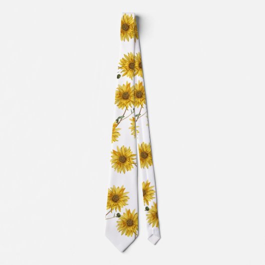 Fertigen Sie Sonnenblume-Party besonders an Krawatte (Vorderseite)