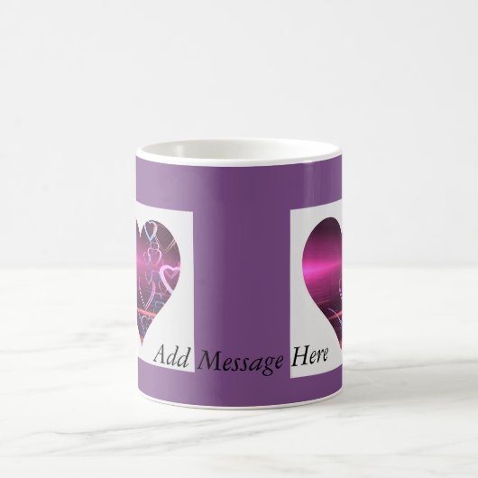 Fertigen Sie Tassen-lila Herz besonders an Kaffeetasse (Mittel)