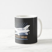 Fertigen Sie Text - niedriger Flügel-Flugzeug Kaffeetasse (VorderseiteRechts)