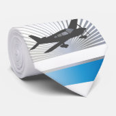 Fertigen Sie Text - niedriger Flügel-Flugzeug Krawatte (Gerollt)