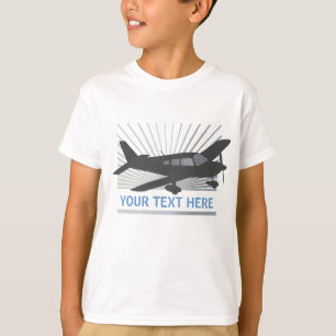 Fertigen Sie Text - niedriger Flügel-Flugzeug T-Shirt