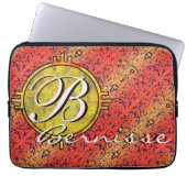 Fertigen Sie warmes fiore Orangengold besonders an Laptopschutzhülle (Vorderseite)