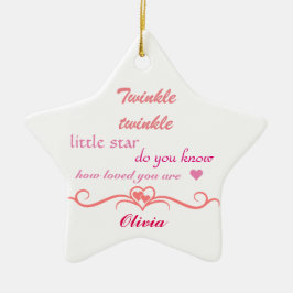 Fertigen Sie, Weihnachtsverzierungsstern besonders Keramik Ornament