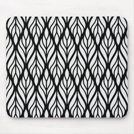 Fertigen Sie weißes Blatt-Muster besonders an Mousepad (Vorne)