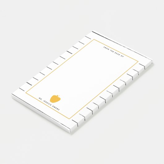 Fertiger Apfellehrer Post-it Klebezettel (angewinkelt)