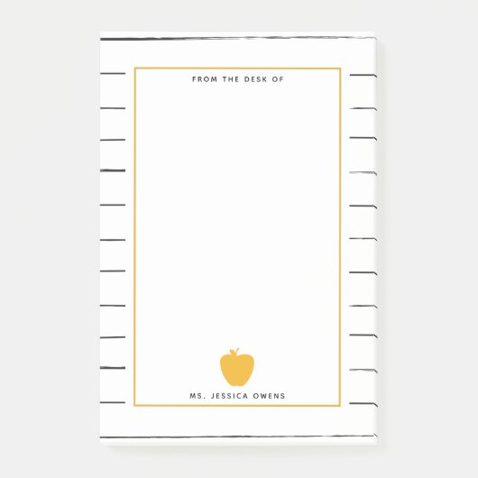 Fertiger Apfellehrer Post-it Klebezettel (Vorderseite)