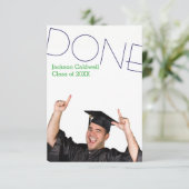 Fertiges Foto Vertikal - Ankündigung des Abschluss (Stehend Vorderseite)