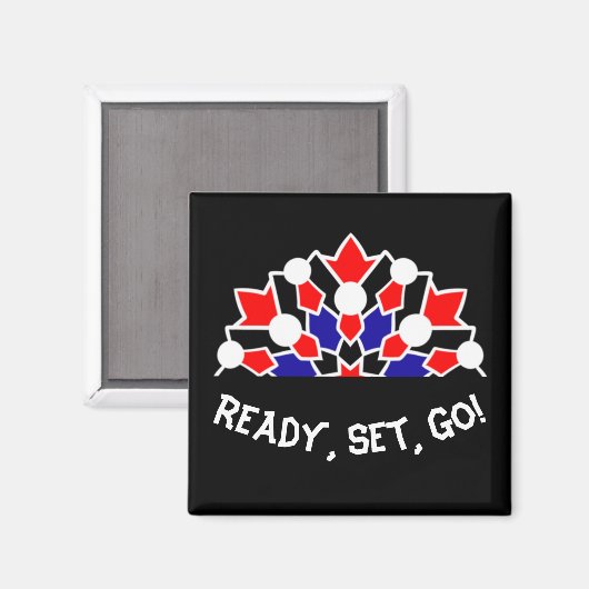 Fertiges Set Go Black Square Magnete Magnet (Vorderseite/Rückseite)