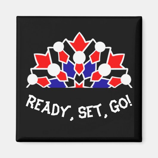 Fertiges Set Go Black Square Magnete Magnet (Vorne)