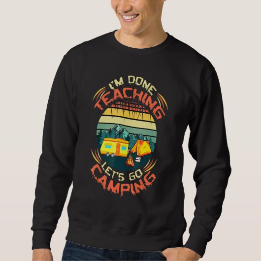 Fertiges Unterrichten Go Camping Wandercamps Camp Sweatshirt (Vorderseite)
