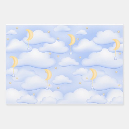  Fertigpackpapier für ein Babydusche-Party Geschenkpapier Set (Vorderseite 3)