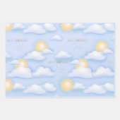  Fertigpackpapier für ein Babydusche-Party Geschenkpapier Set (Vorderseite)