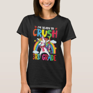 Fertigputz 3. Grade Dabbing Einhorn zurück zum Sch T-Shirt