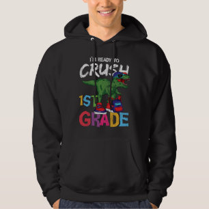 Fertigputz Erster Schullehrer Kinder Dinosaurier Hoodie