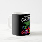 Fertigputz Erster Schullehrer Kinder Dinosaurier Kaffeetasse (Vorderseite Links)
