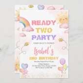 Fertigstellung 2. Party 2. Geburtstag Einladung (Vorne/Hinten)