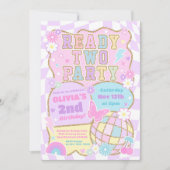 Fertigstellung 2 Party Groovy Preppy Varsity 2. Ge Einladung (Vorderseite)