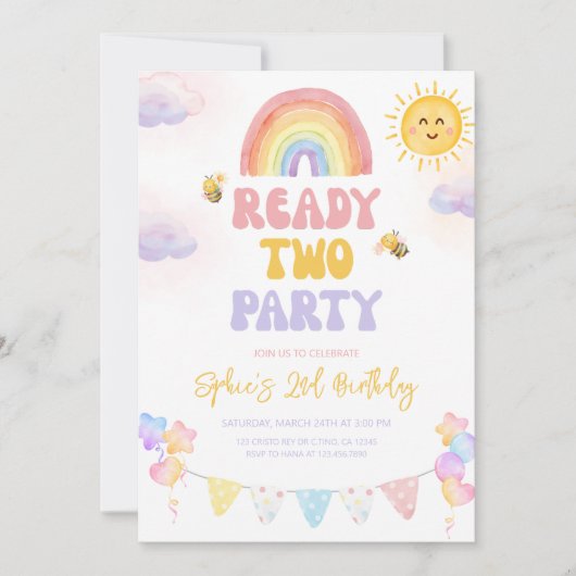 Fertigstellung für zwei Party Einladungen (Vorderseite)