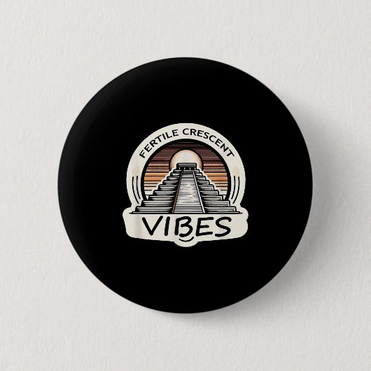 Fertile Crescent Vibes Funny Ancient Mesopotamian Button (Vorderseite)