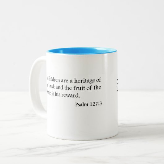 Fertili-Tee Scripture-Tee u. Kaffee-Tasse Zweifarbige Tasse (Vorderseite Links)