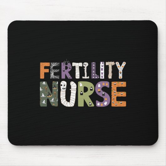 Fertilität heilt Halloween Spooky Nursing Trick od Mousepad (Vorne)