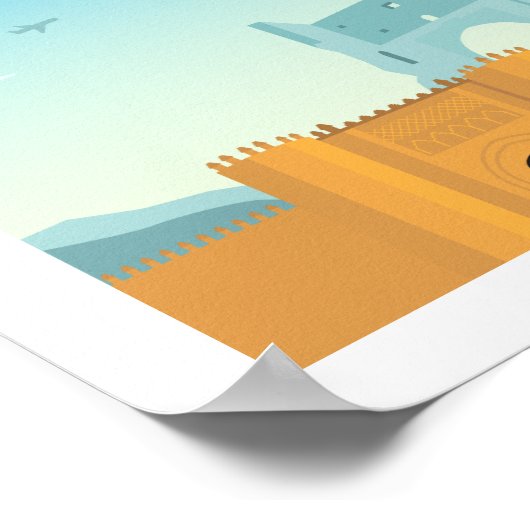 Fes city morocco poster (Ecke)