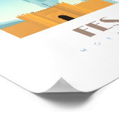 Fes city morocco Skyline Poster (Ecke)