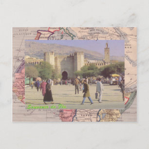 Fès, die zweitgrößte Stadt Marokkos Postkarte