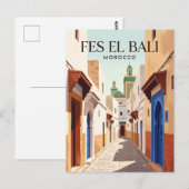 Fes el Bali Medina Marokko Postkarte (Vorne/Hinten)