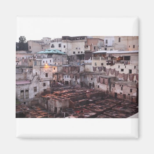 Fes Leather Tannery - Fes - Marokko Magnet (Vorne)