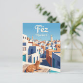 Fès Marokko Postkarte (Stehend Vorderseite)