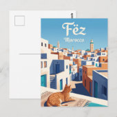 Fès Marokko Postkarte (Vorne/Hinten)