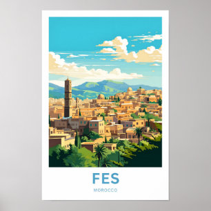 Fes Marokko Reisen Print Poster