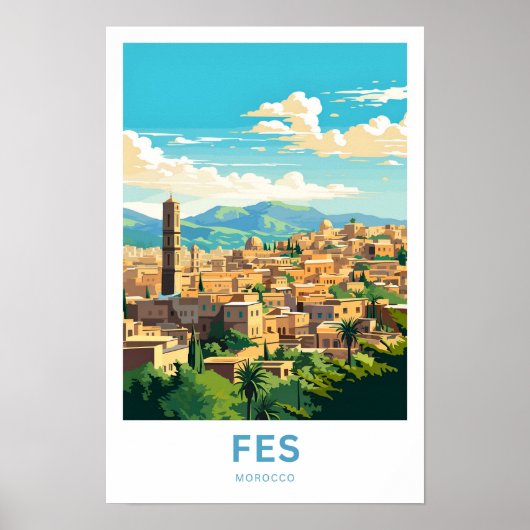 Fes Marokko Reisen Print Poster (Vorne)