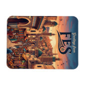 Fes Medina Marokko Magnet (Horizontal)
