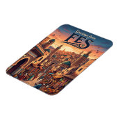 Fes Medina Marokko Magnet (Linke Seite)