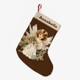 Fesiive Weihnachtswasserfarbe Angel Name hinzufüge Kleiner Weihnachtsstrumpf