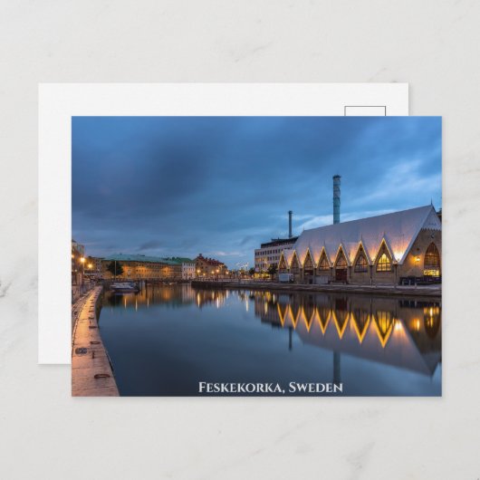 Feskekorka Schweden (Fischkirche) Postkarte (Vorne/Hinten)